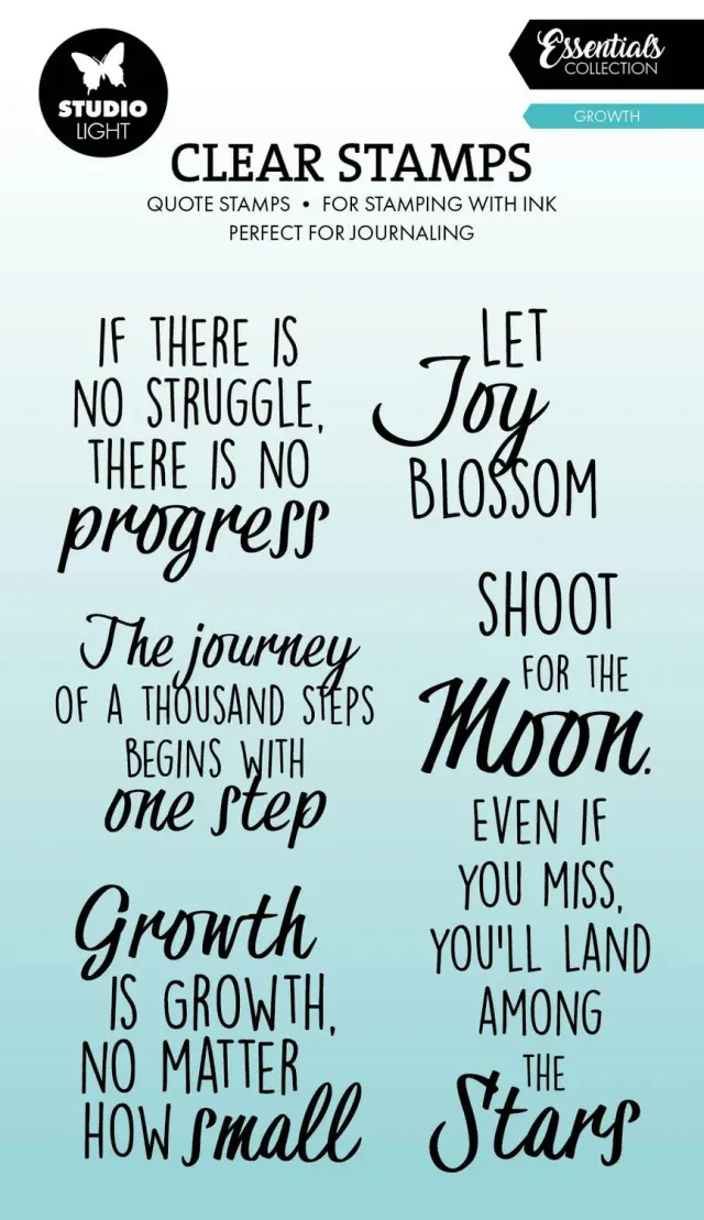 Studio Light Essentials Quotes Growth Clear Stempel Sprüche