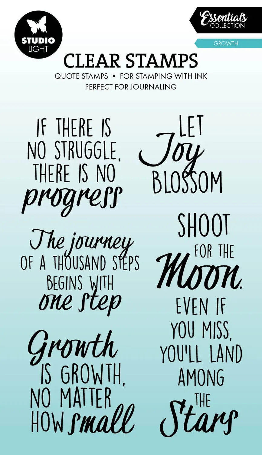 Studio Light Essentials Quotes Growth Clear Stempel Sprüche