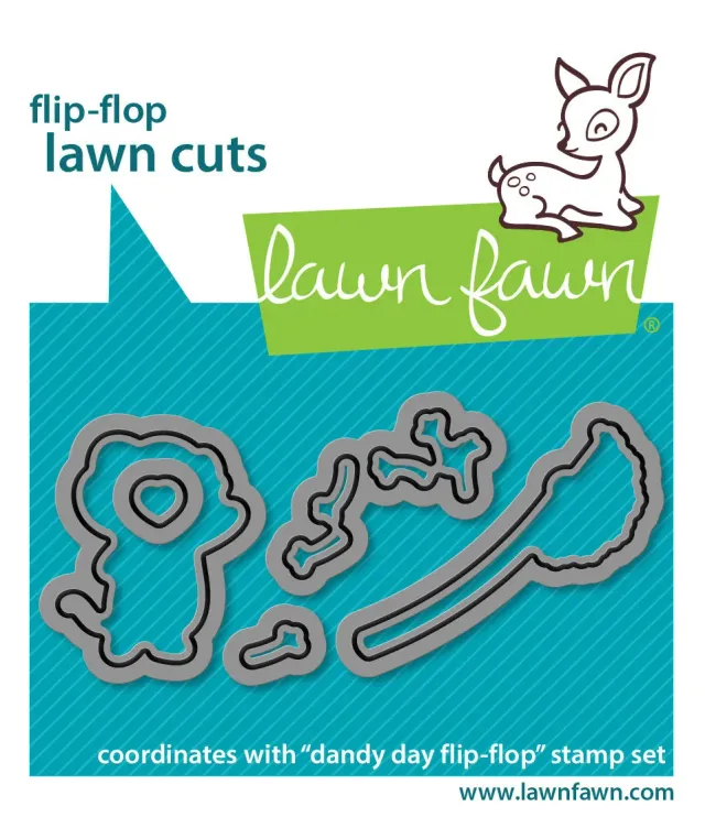 Lawn Fawn Dandy Day Flip-Flop Lawn Cuts Stanze Pusteblume