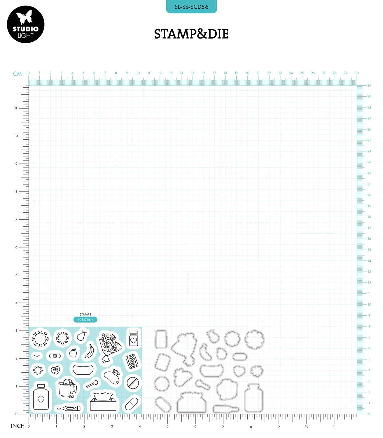StudioLight Sweet Stories Get Well Stempel & Stanze Set