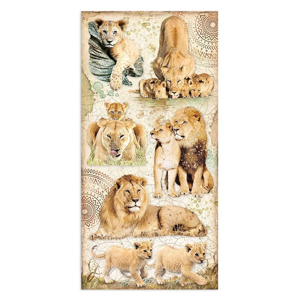 Stamperia Collectables Savana Papier 10 Bogen 15x30,5 cm