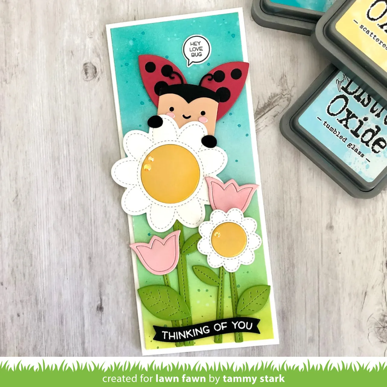 Lawn Fawn Stitched Flower Frame Stanzen Blumen