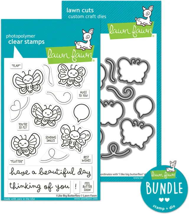 Lawn Fawn I Like Big Butterflies Stempel Stanzen Bundle