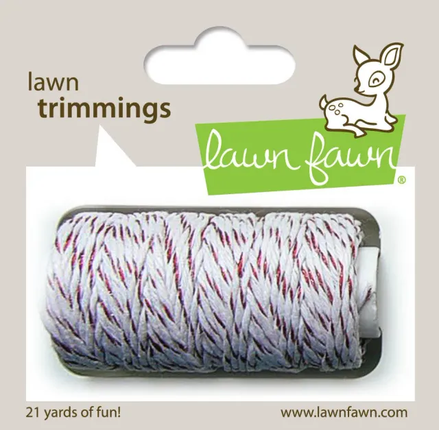 Lawn Fawn Red Sparkle Single Cord Kordel 19m Metallic-Rot
