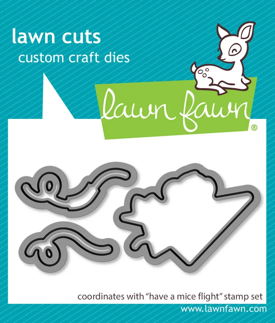 Lawn Fawn Have a Mice Flight Lawn Cuts Stanzschablonen 3-teilig