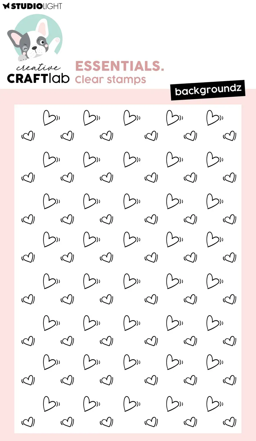 Creative Craftlab Essentials Stempel Backgroundz Hearts