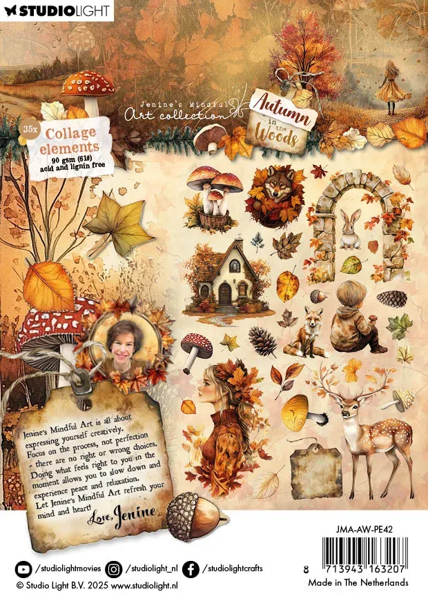 StudioLight Jenine's Mindful Art Autumn In The Woods Papierelemente 35-teilig