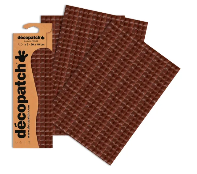 Décopatch 680 Décopatchpapier Schokotafel 3 Blätter