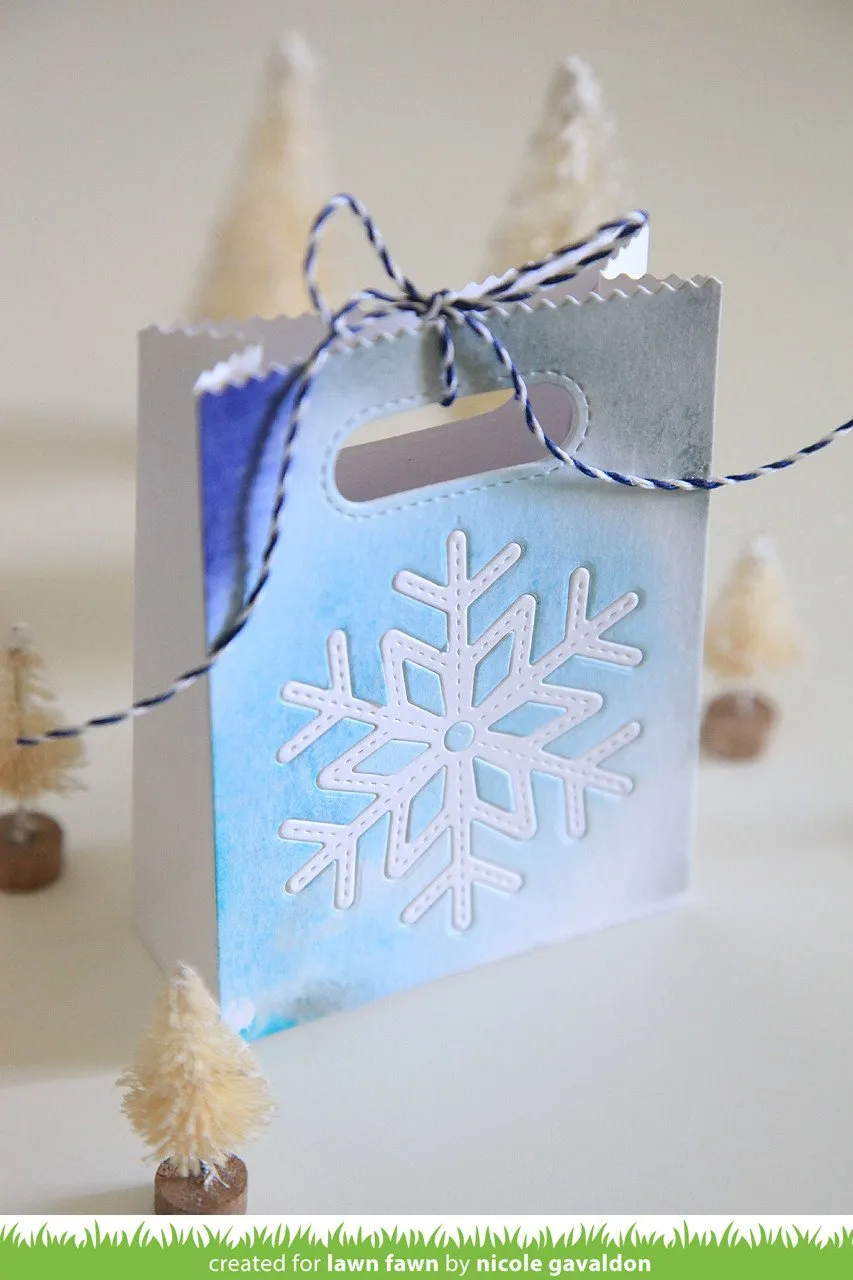 Lawn Fawn Stitched Snowflakes Stanze 5 Schneeflocken