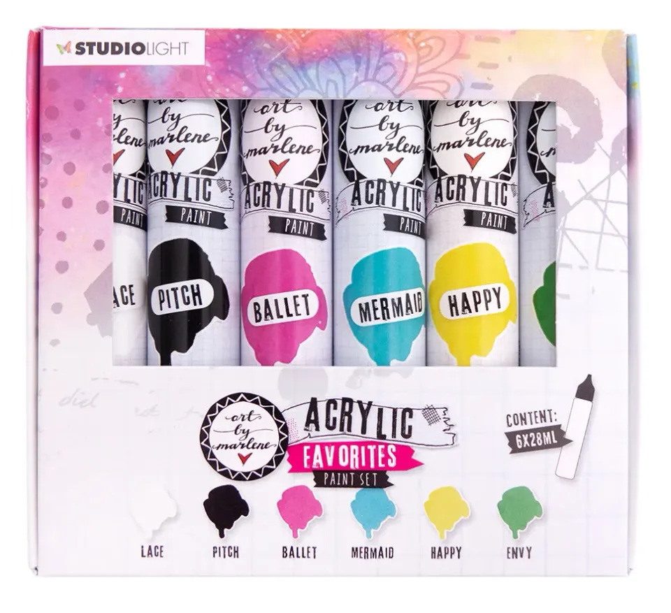 Art by Marlene Essentials Favorites Paintset Acrylfarbe 6x28ml
