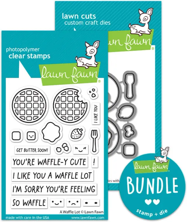 Lawn Fawn A Waffle Lot Stempel Stanzen Set Valentinstag