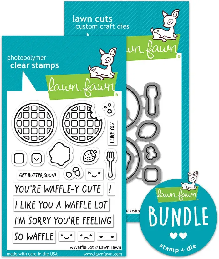 Lawn Fawn A Waffle Lot Stempel Stanzen Set Valentinstag