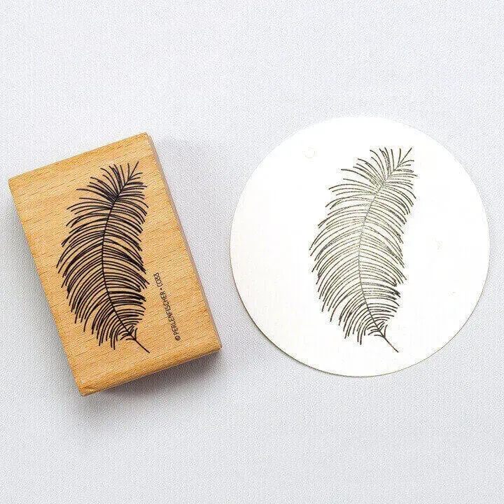 Perlenfischer Feather fine Stempel 59x35 mm