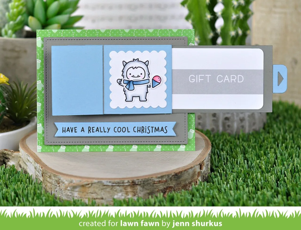 Lawn Fawn Diagonal Gift Card Pocket Lawn Cuts Stanzen