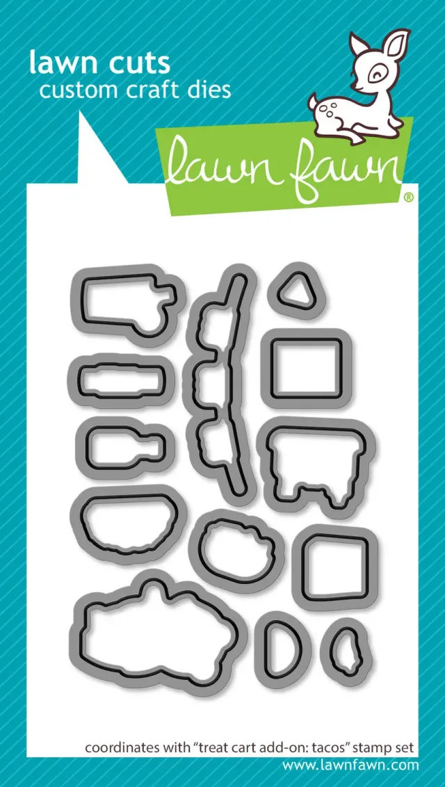 Lawn Fawn Treat Cart Add-On Tacos Stanzschablonen 13-teilig