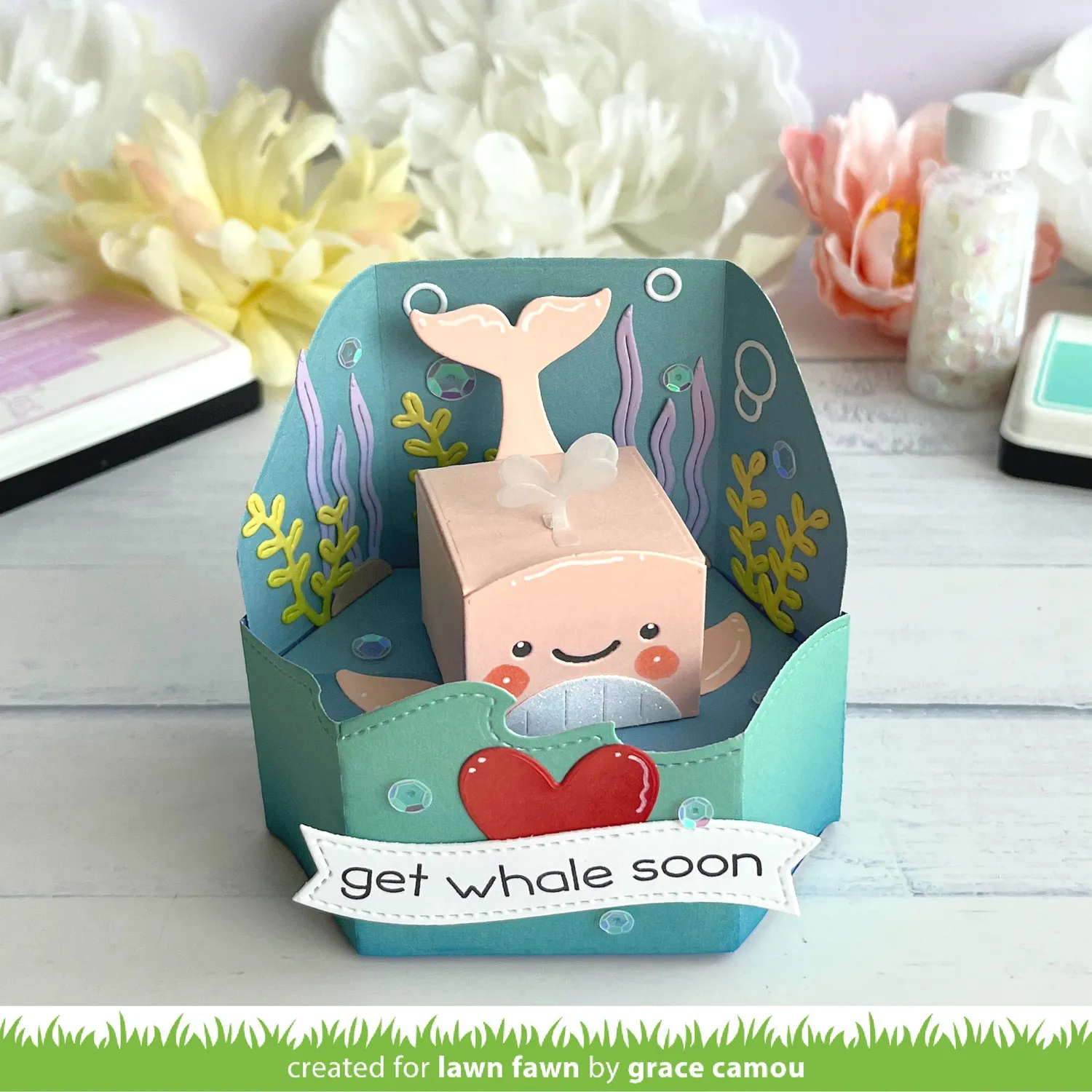 Lawn Fawn Tiny Gift Box Wal Delfin Stanzschablonen 9-teilig