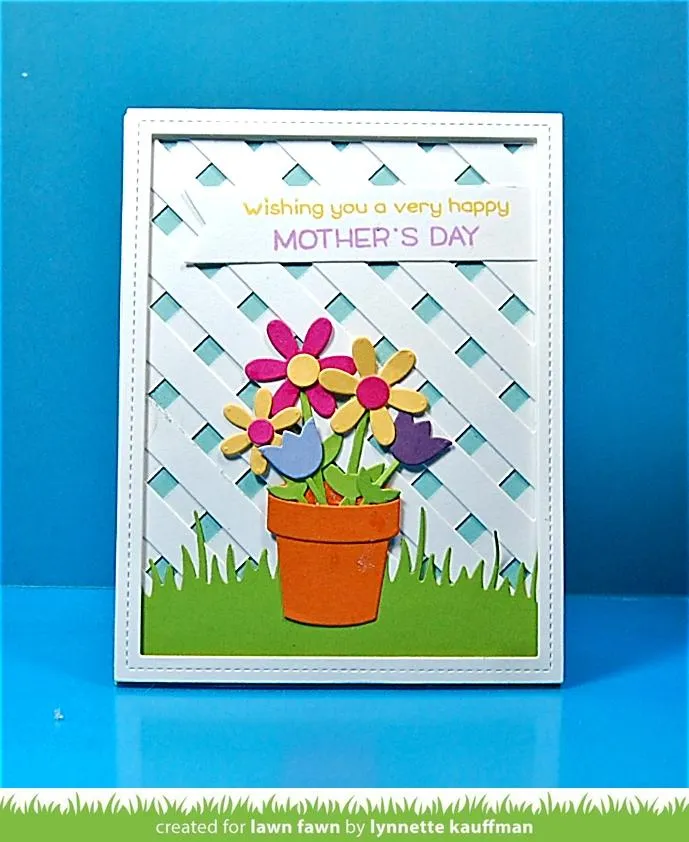 Lawn Fawn Lawn Cuts Little Flowers Stanze Blumentopf
