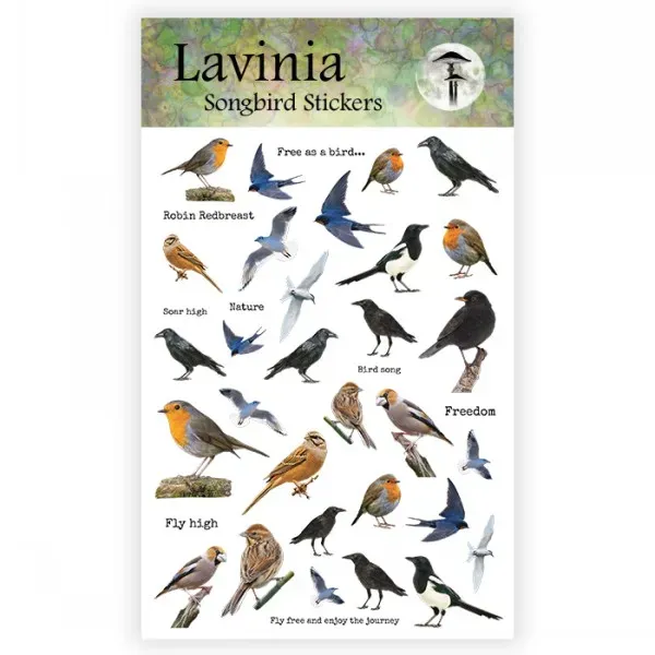 Lavinia Stamps Songbird Sticker Set Vogelmotive