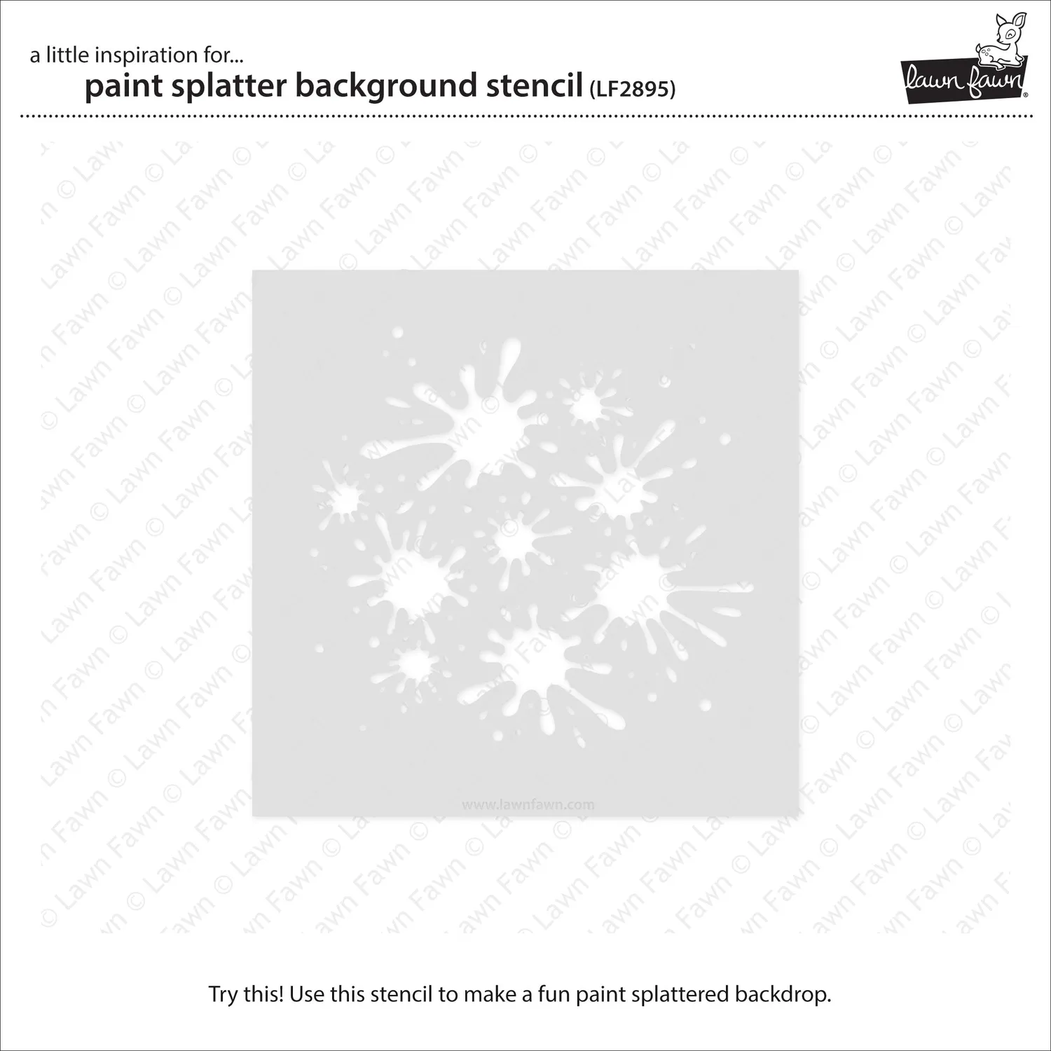 Lawn Fawn Paint Splatter Background LF2895 Schablone 15x15
