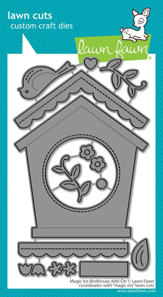 Lawn Fawn Magic Iris Birdhouse Add-On Stanzschablonen Vogelhaus