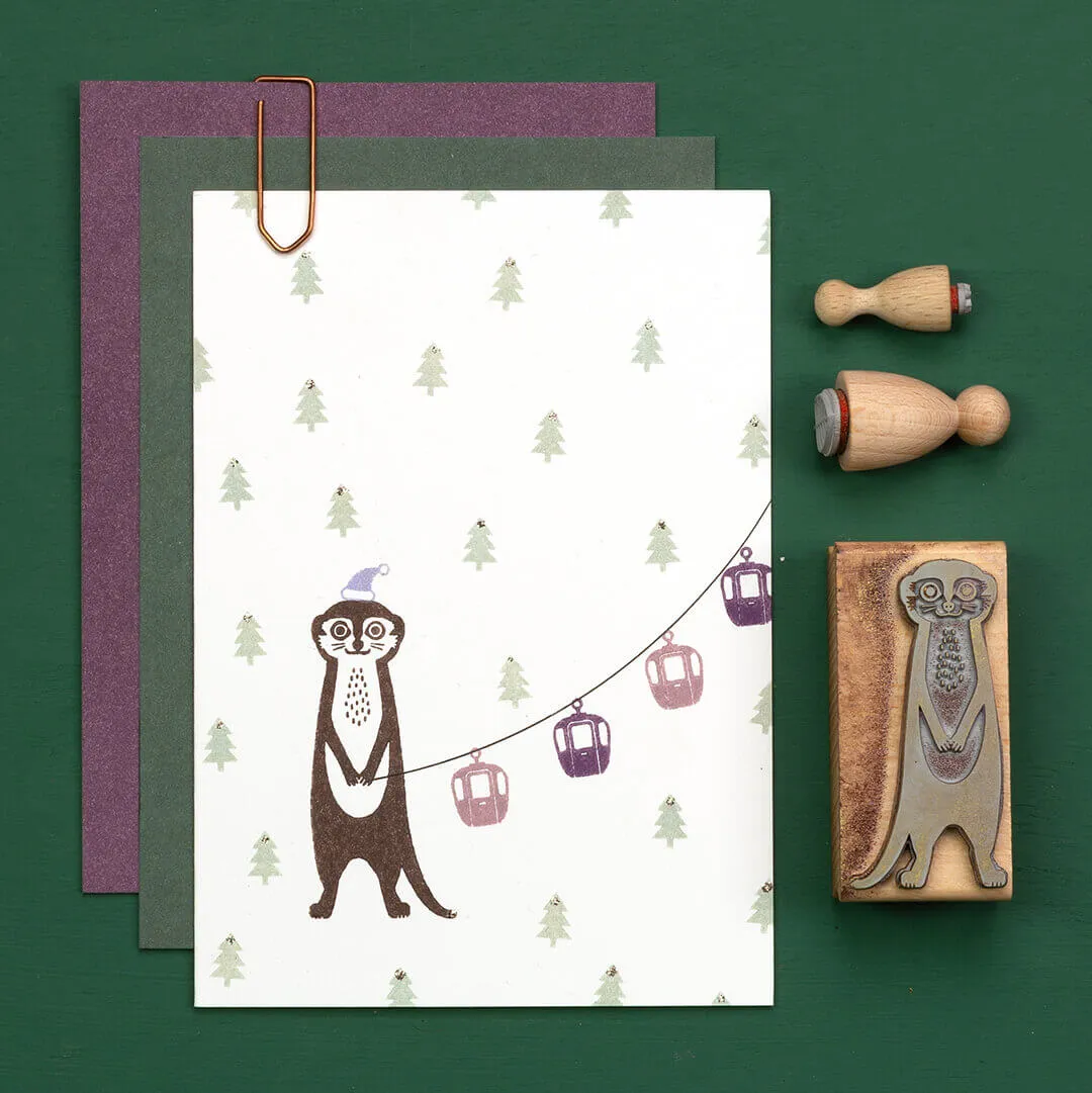 Perlenfischer Tannenbaum mini Stempel Holz 10x7 mm