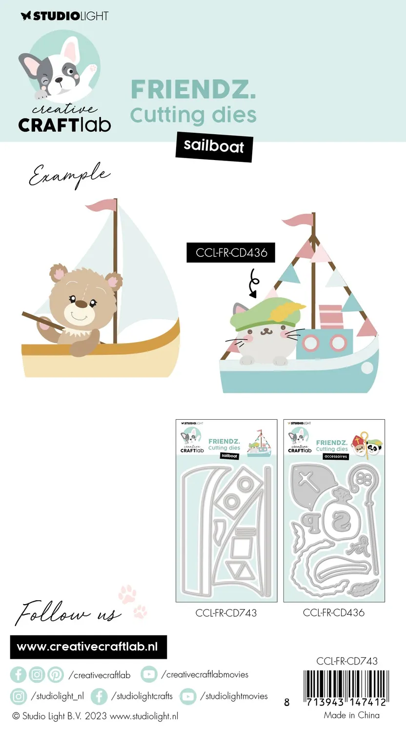 Creative Craftlab Friendz Sailboat Stanzschablone