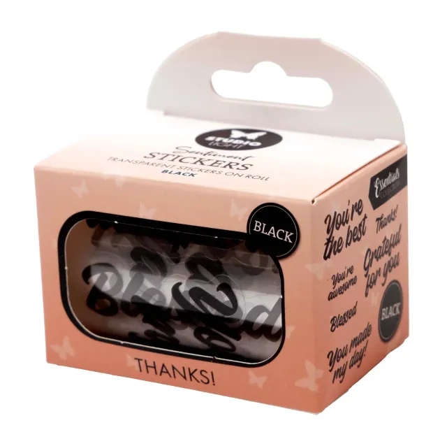 StudioLight Essentials Sticker Thanks schwarz 5 Meter Clear
