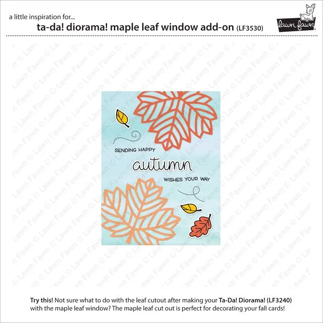 Lawn Fawn Ta-Da! Diorama Maple Leaf Stanzschablone Ahornblatt