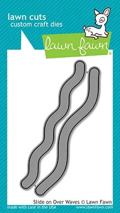 Lawn Fawn Slide On Over Waves LF1985 Stanzschablone Wellen