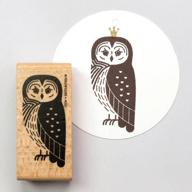 Perlenfischer Tawny Owl Stempel 55x27 mm Eule