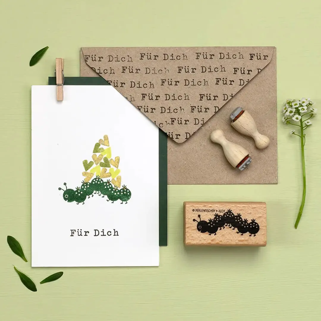 Perlenfischer Für dich classic Holzstempel 4x28 mm