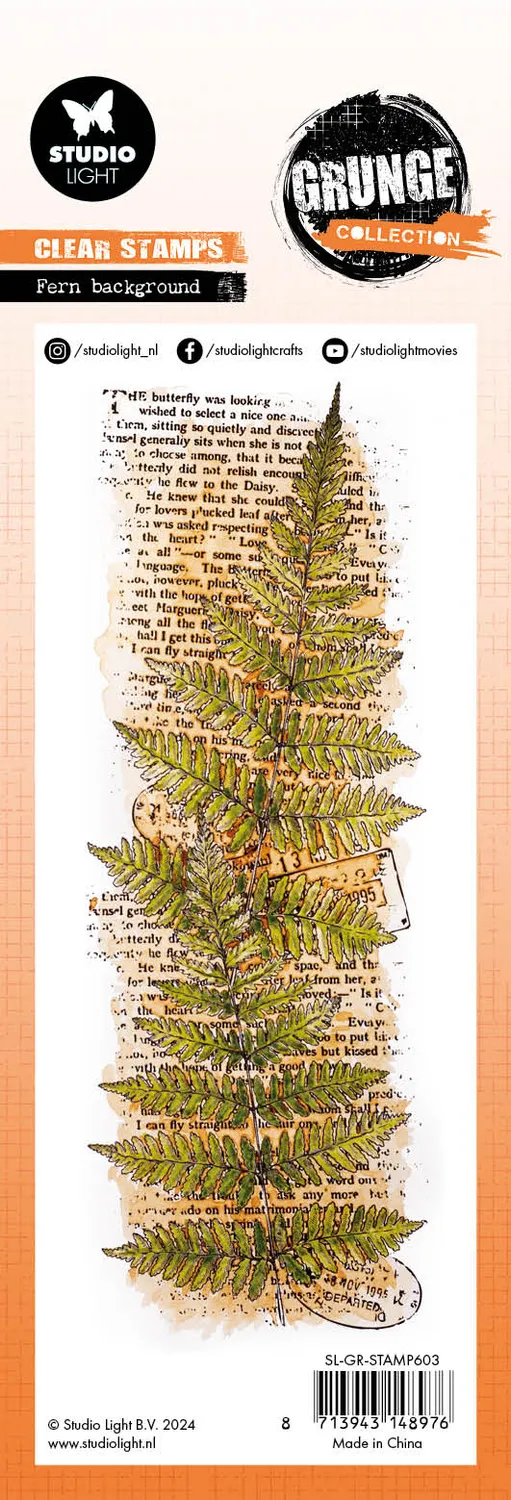 Studio Light Grunge Fern Hintergrundstempel 72x198 mm