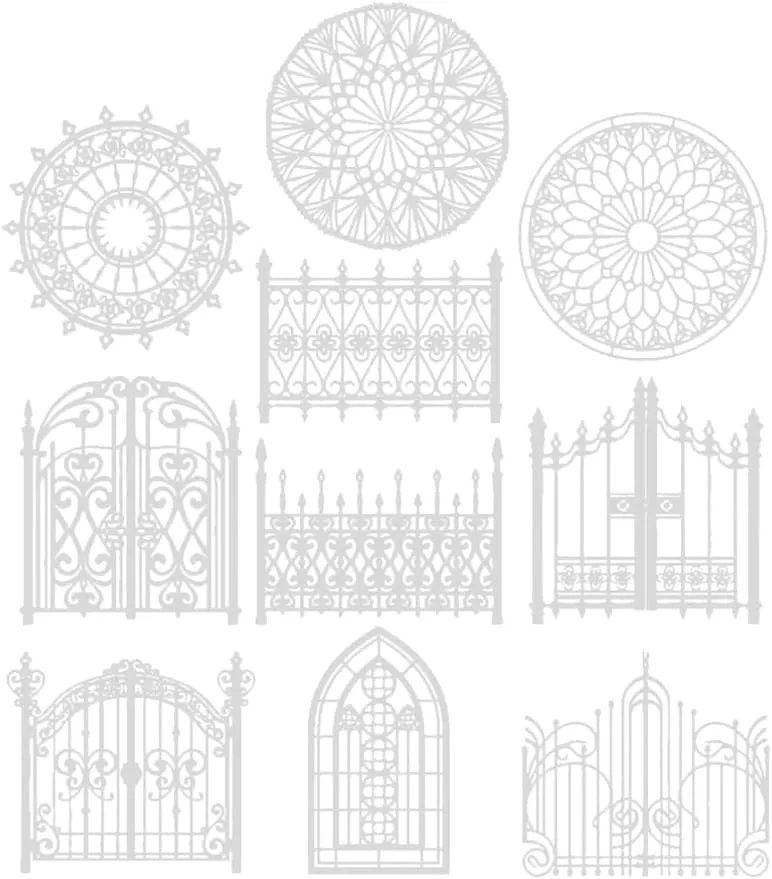 Ieebee Hollow Lace Deko Papier 10 Stück Garden Door