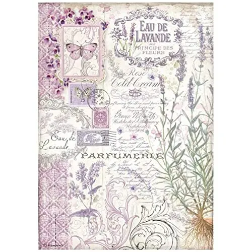 Stamperia Provence Eau de Lavande Reispapier A4 Decoupage