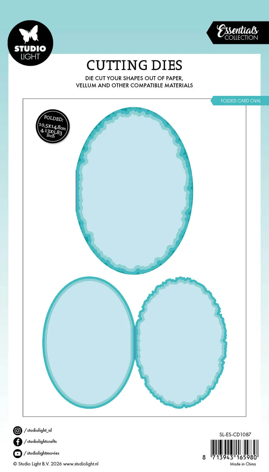 StudioLight Essentials Torn Edge Oval Stanzschablone Aufsteller