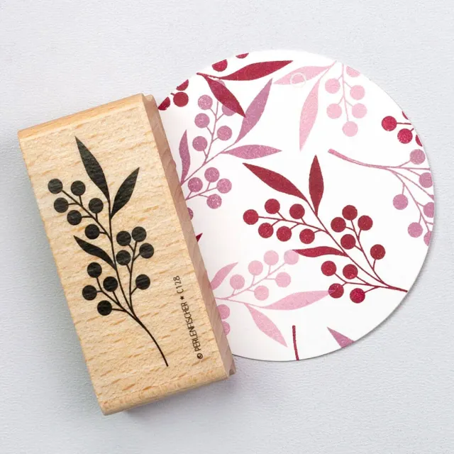 Perlenfischer Wild Berry Branch Stempel 23x60 mm Holz