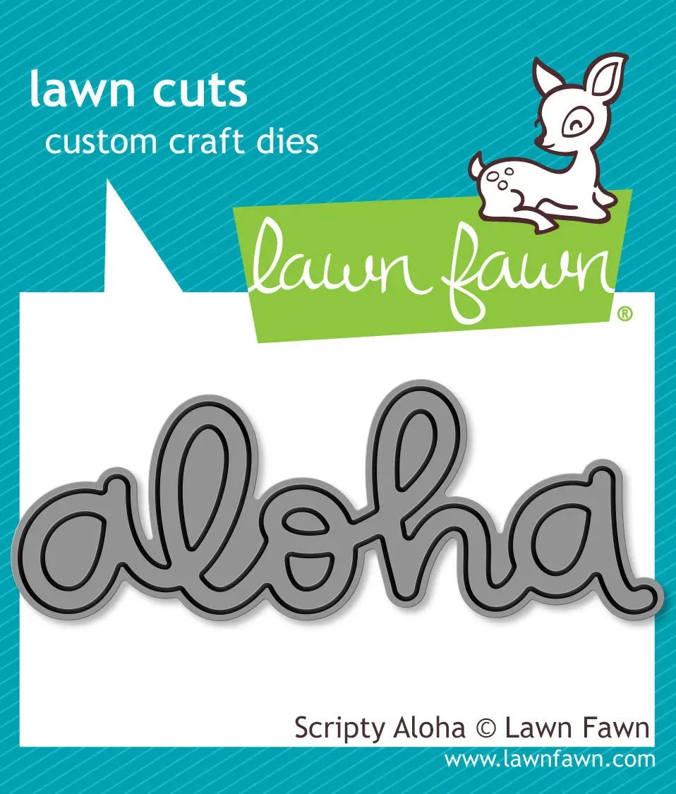 Lawn Fawn Lawn Cuts Scripty Aloha Stanzschablone Schriftzug