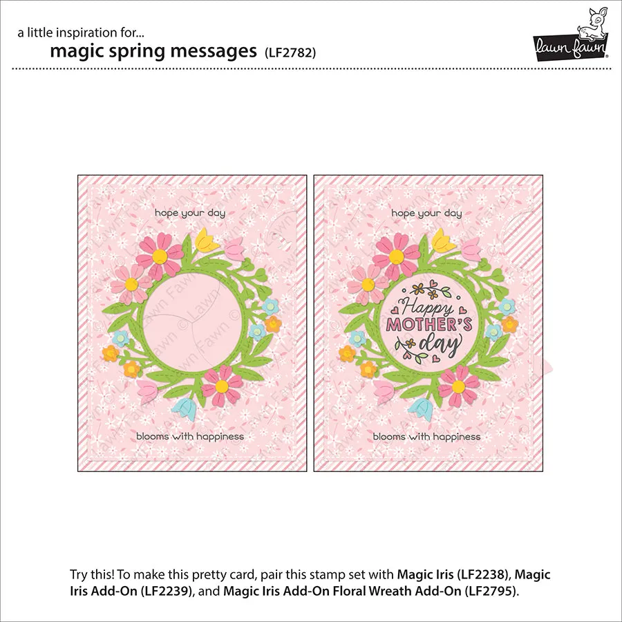 Lawn Fawn Magic Spring Messages Stempelset Frühlingssprüche
