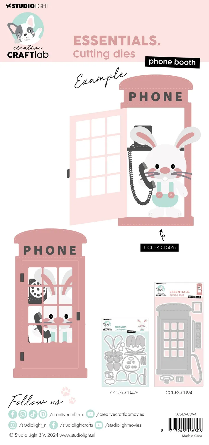 StudioLight Creative Craftlab Essentials Stanzschablone Phone Booth