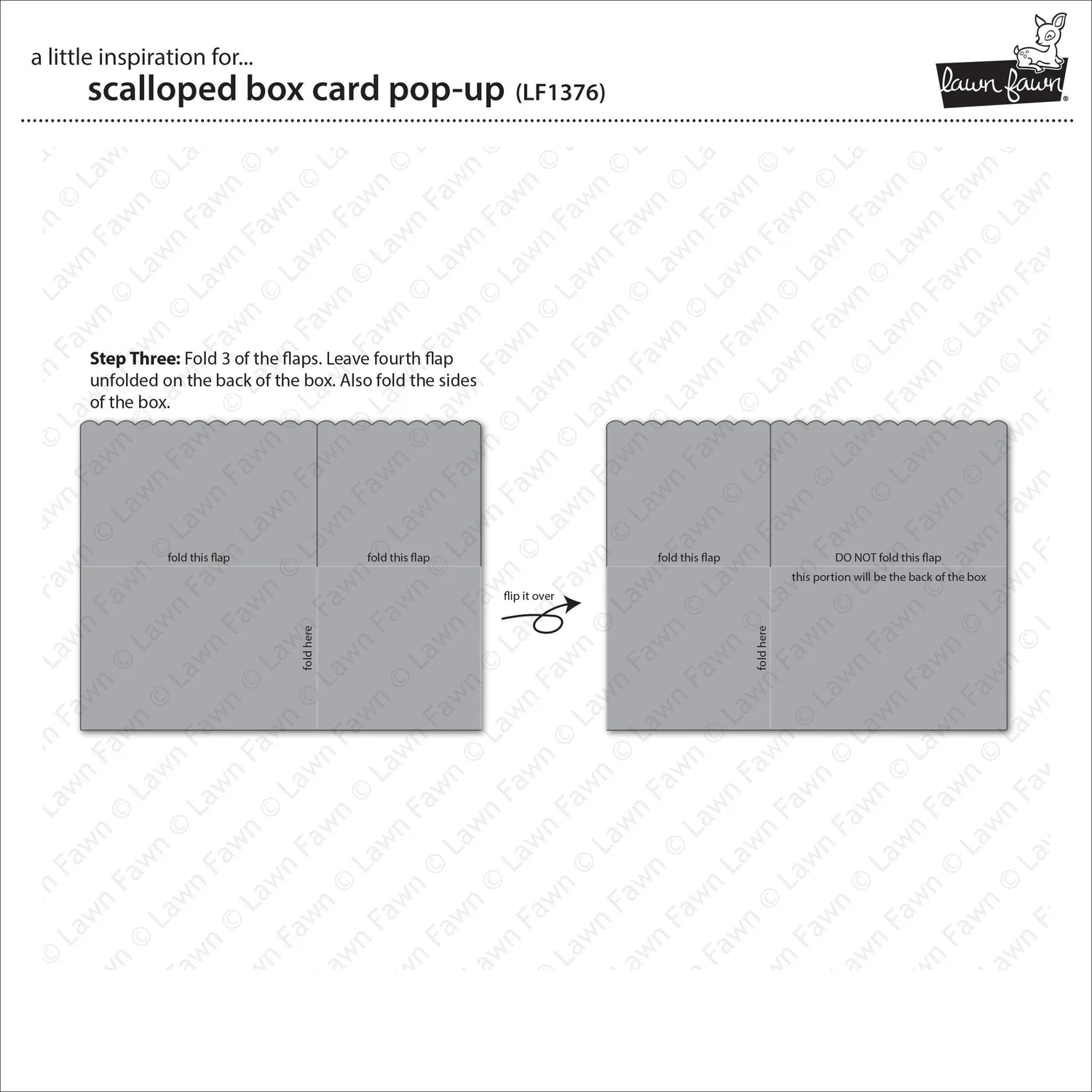 Lawn Fawn Scalloped Box Card Pop-Up Stanzen Set