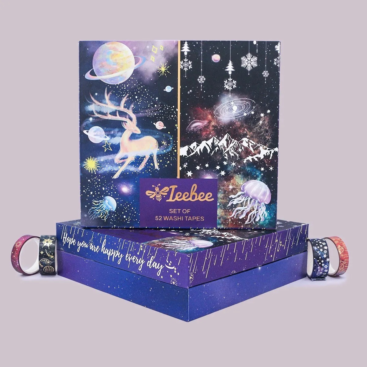 Ieebee Galaxy Washi Tape Set 52 Rollen Sterne Nebel
