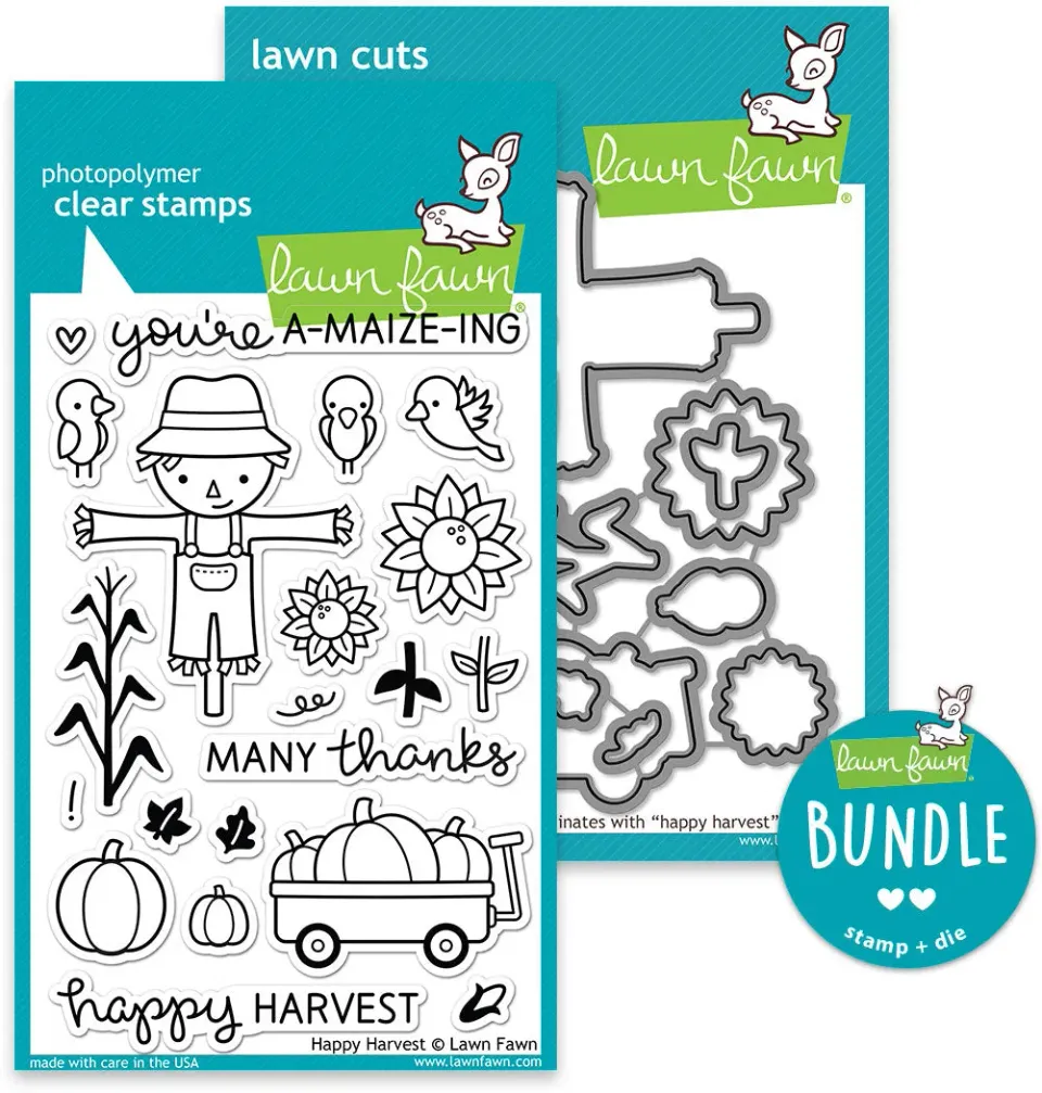 Lawn Fawn Happy Harvest Stempel Stanzen Bundle Herbst 21er