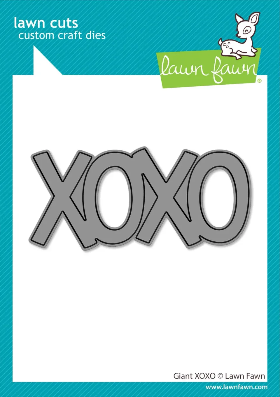 Lawn Fawn Giant XOXO Lawn Cuts Stanzschablone groß 3,5"