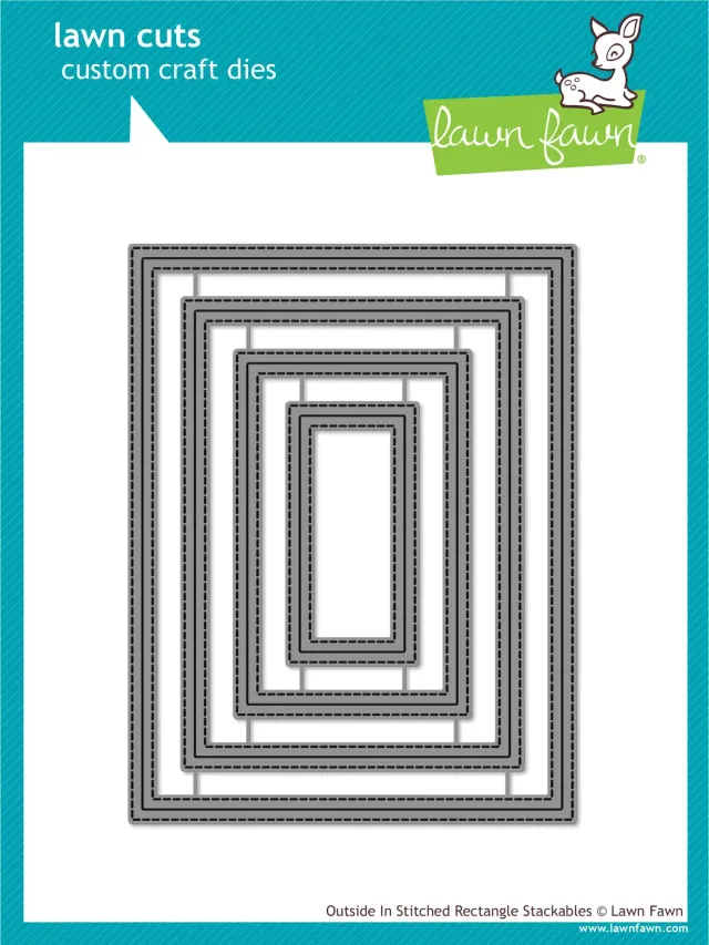 Lawn Fawn Outside In Stitched Rectangle Stackables Stanze 4tlg