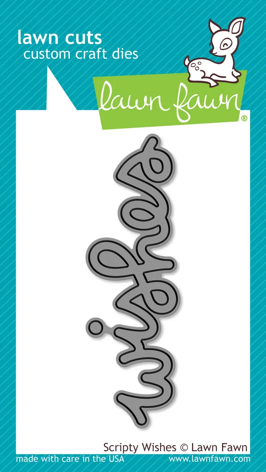 Lawn Fawn Scripty Wishes Stanze LF1269 Schriftzug