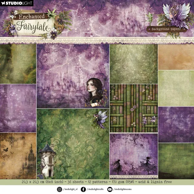 Studio Light Enchanted Fairytale Paper Pad Hintergrund 36 Blatt