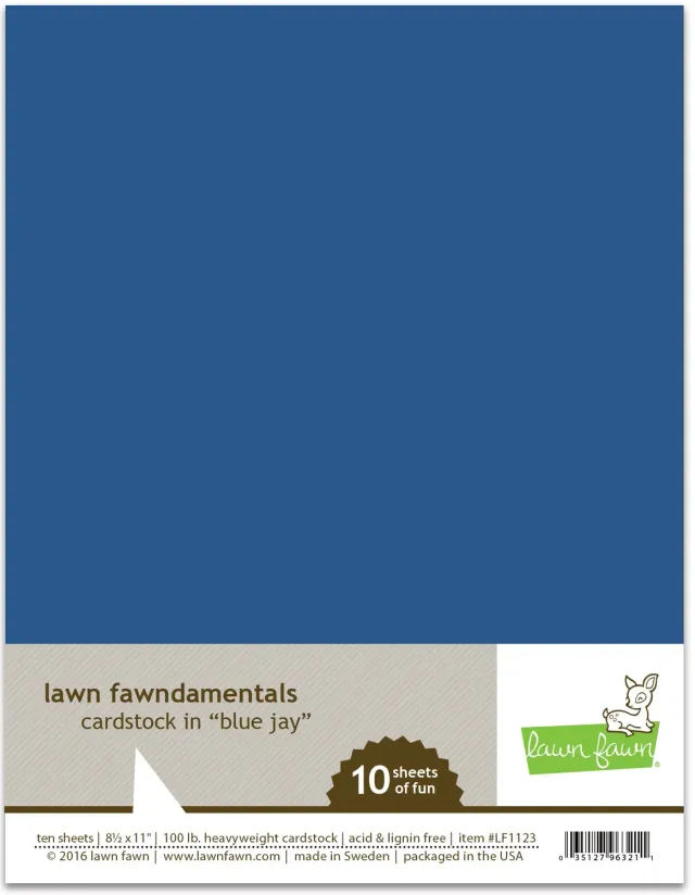 Lawn Fawn Blue Jay Cardstock Bastelkarton 10 Bögen