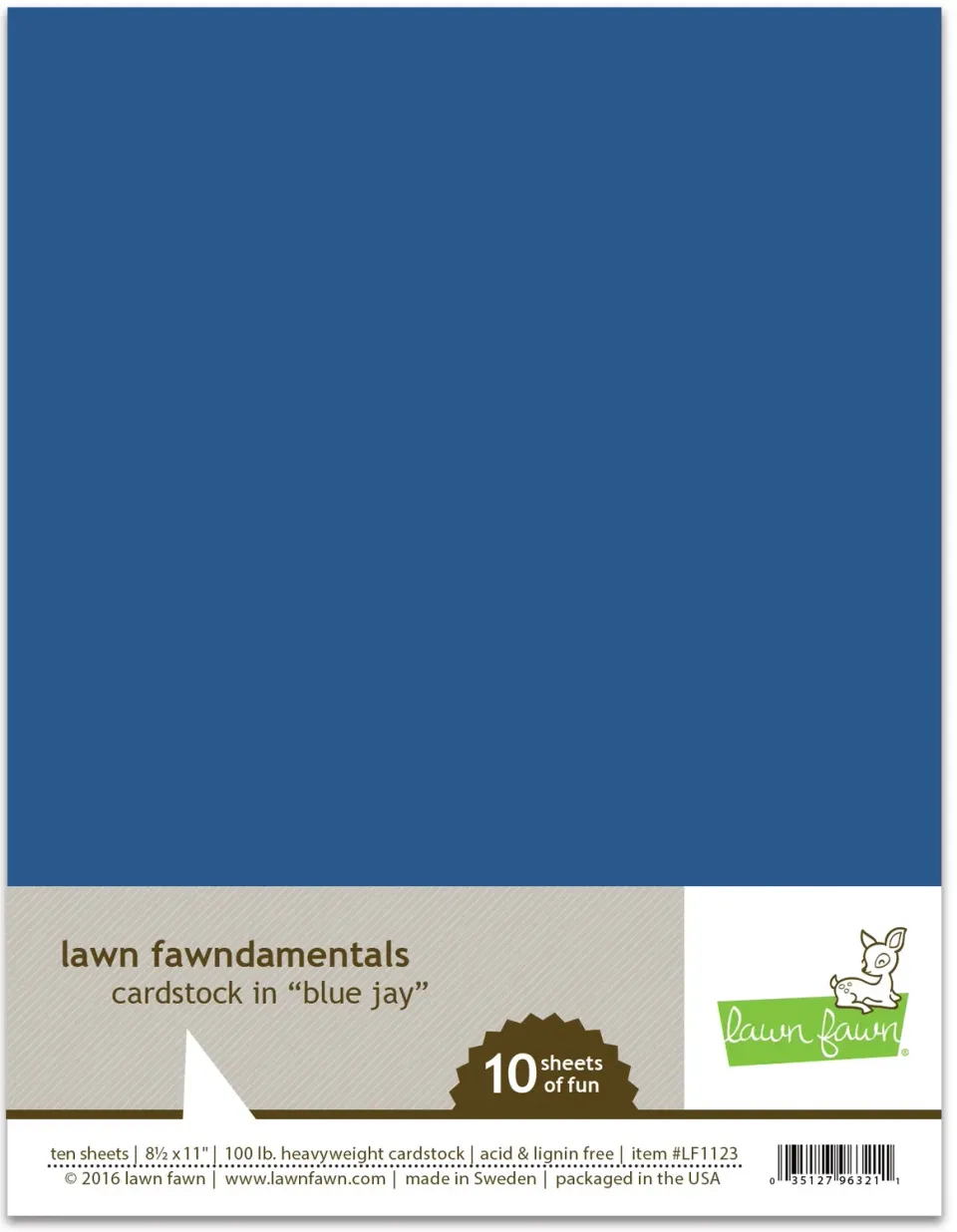 Lawn Fawn Blue Jay Cardstock Bastelkarton 10 Bögen