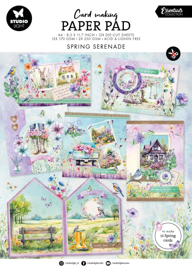 StudioLight Essentials Spring Serenade Kartenblock A4 frühlingshaft