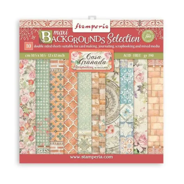 Stamperia Casa Granada SBBL108 Scrapbook-Papier 10 Blatt